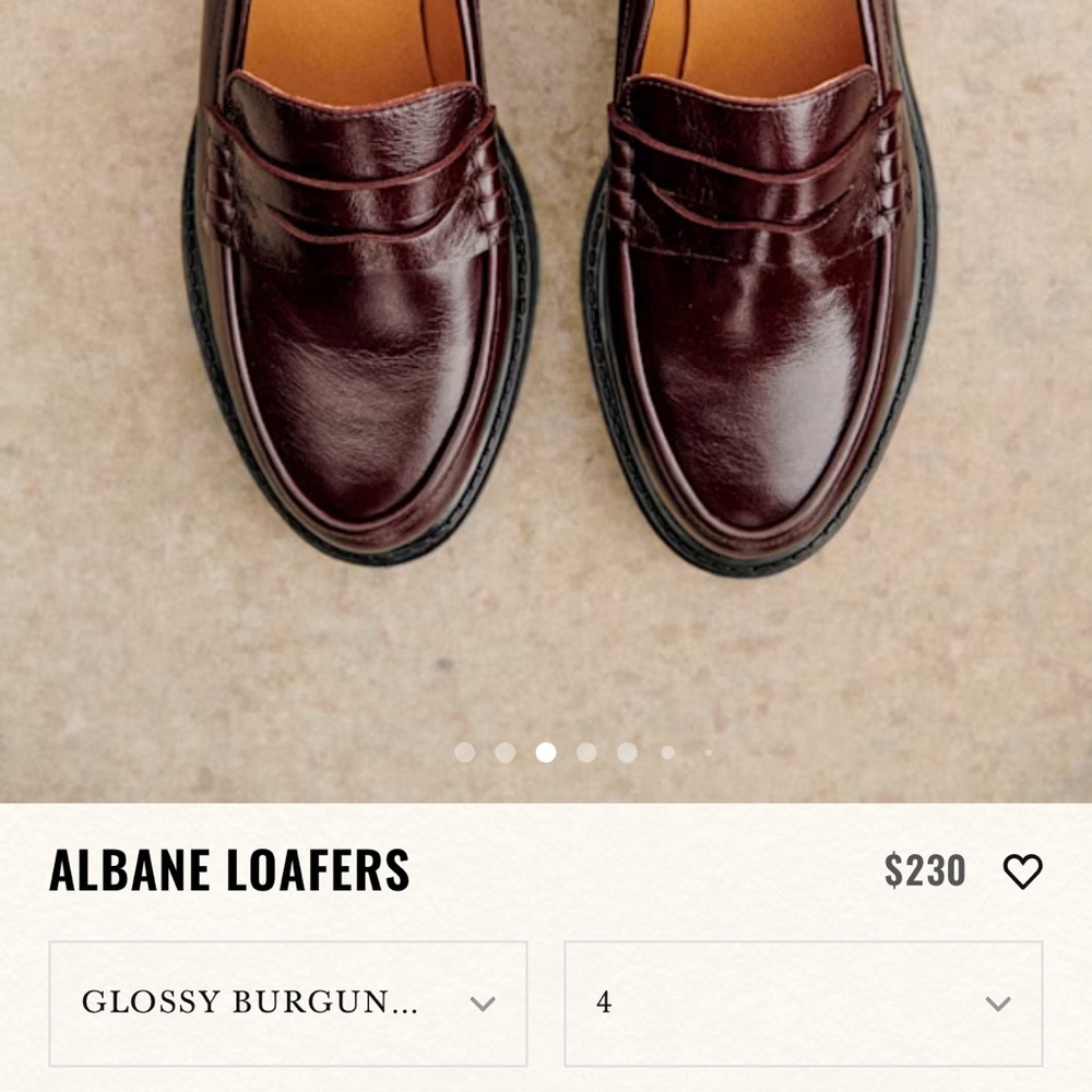 Sezane Brown Leather Loafers Slip-Ons - Picture 7 of 7